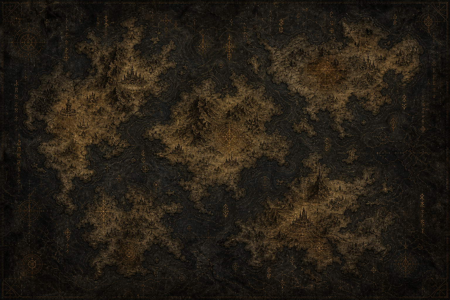 Weathered map of an uncharted world